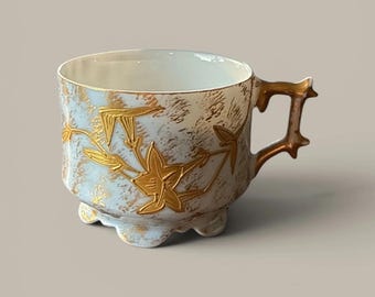 Taza de café antigua de Limoges AK de la década de 1890