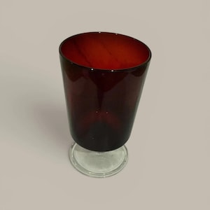 Cavalier Ruby Crystal Wine Glass by Cristal d'Arques-Durand