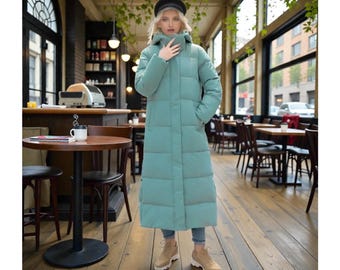 Women Long Cotton Parka Coat | Hooded Winter Jacket | Thick Warm Autumn Winter Outerwear