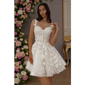 short pregnant wedding dress Scoop Neck Lace Pregnant Women Dress With Short Sleeves