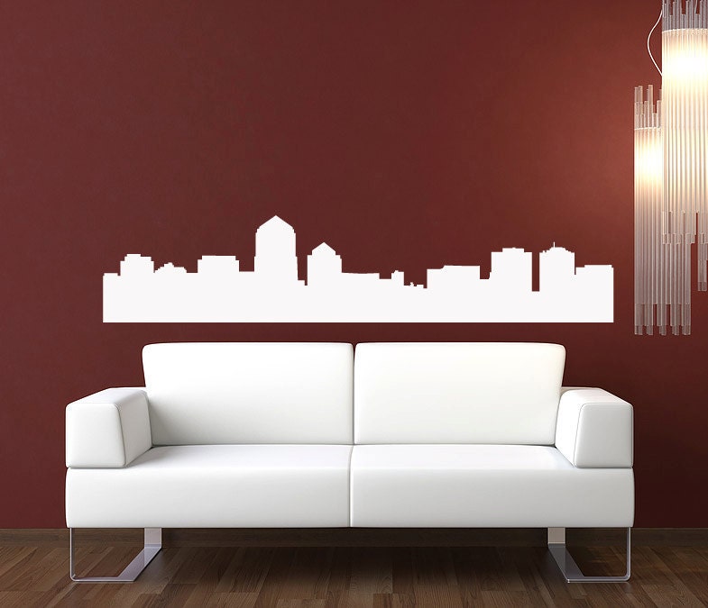 Albuquerque Skyline Wall Decal Vinyl Sticker New Mexico Etsy