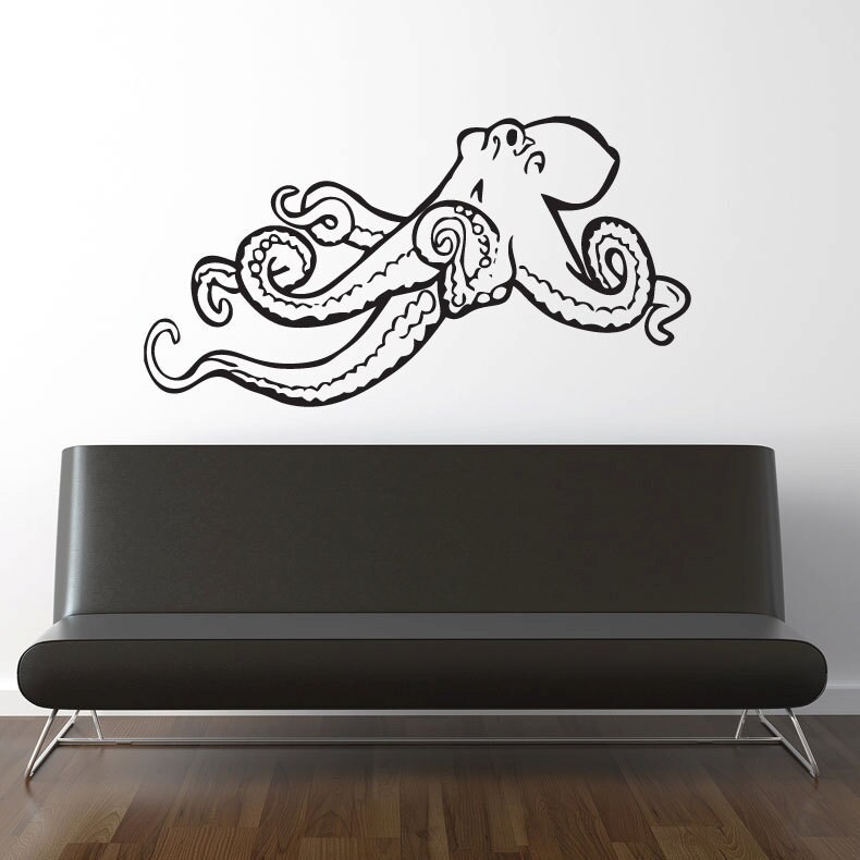 Octopus Wall Decal Vinyl Sticker Kids Room Nursery Play Etsy