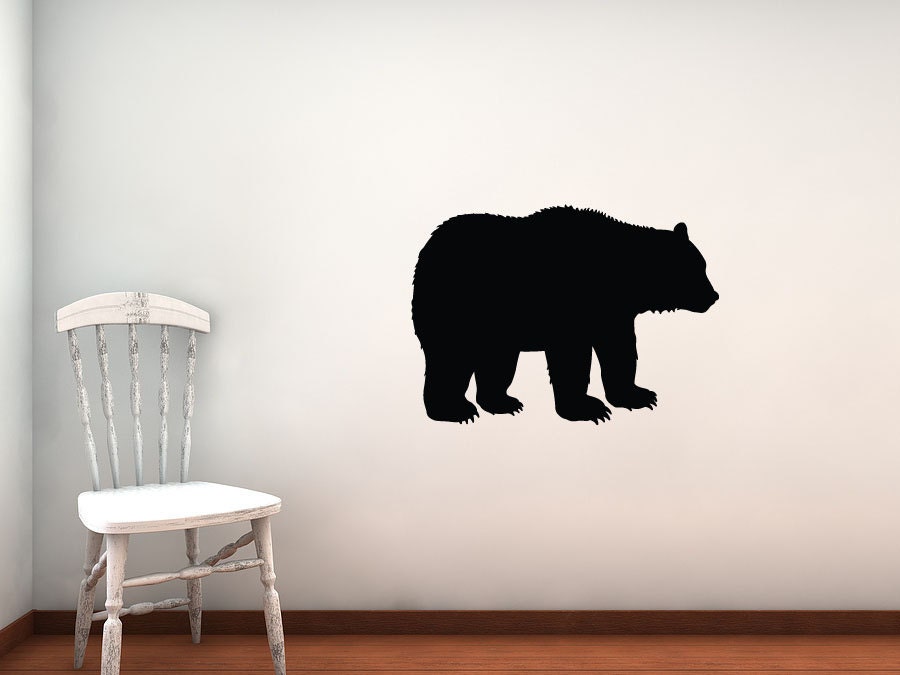 Bear Wall Decal Vinyl Sticker Kids Room Nature Forrest Etsy