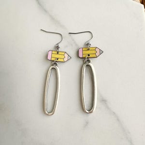 Pencil Teacher Earrings, Teacher Earrings, Back to School Earrings, Teacher Appreciation Earrings