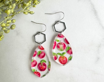 Apple Teacher Earrings: Back to School Appreciation Gift