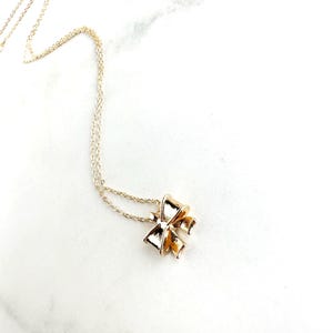 Dainty Bow Chain Necklace: Coquette Style