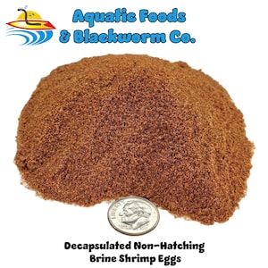 Decapsulated Brine Shrimp Eggs, Non Hatching Shell Free Eggs. Ready to Feed Small & Baby Tropical Fish, Killies, Corals, Anemones…