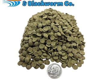 8mm - 1/3" Small Sinking Wafers of Spirulina, Algae for Shrimp, Snails, Plecos, Catfish All Bottom & Tropical Fish...Canister