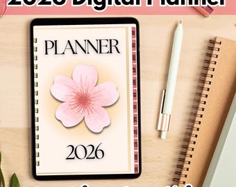 Digitaler Planer 2026, iPad & Android Planer, Wochenplaner, Monatsplaner, Goodnotes Planer, Life Planner, Portrait Digital Planner
