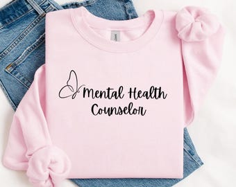 Sweat-shirt de conseiller en santé mentale, chemise de conseiller, cadeau de thérapeute, cadeau de conseiller, cadeau de conseiller agréé, cadeau de remise des diplômes