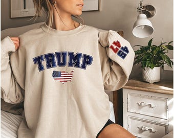 Trump 47 Crewneck Sweatshirt, Trump Train Sweatshirt, Trump 2024, Donald Trump 47th President, Trump Sweater, Awakened Patriot,45-47 Shirt