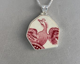 Crown Ducal "Bristol"  Asiatic Pheasant Necklace - Hand Fabricated Sterling Silver
