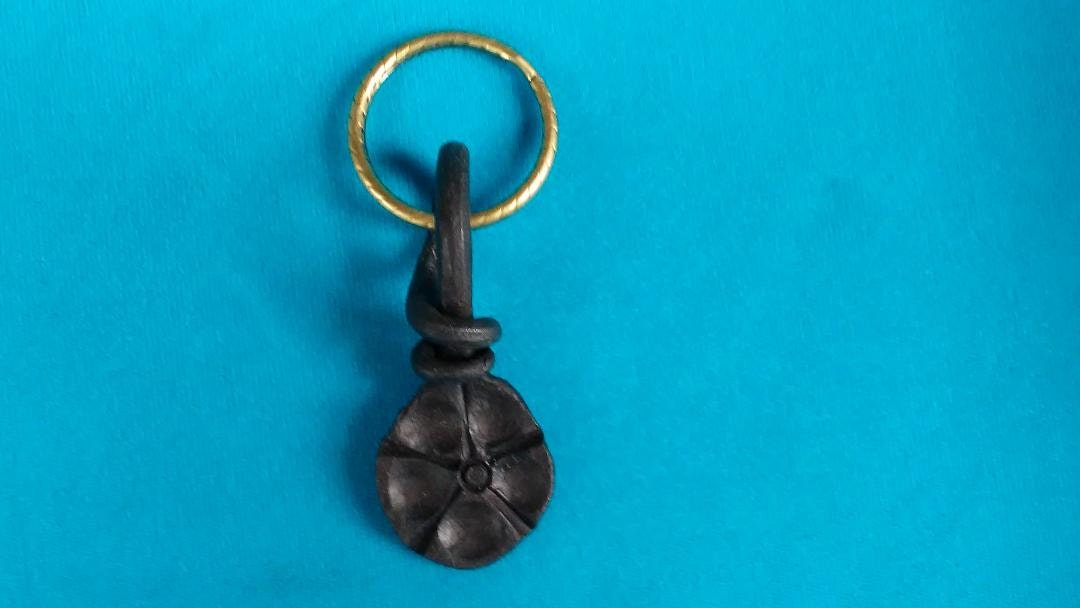 Iron Key Ring on an Anvil in Colorado Flower on Etsy