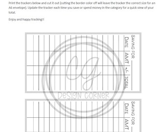 Printable Savings Trackers (Digital Download)