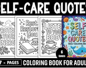 Self-Care Coloring Pages | Positive Affirmations, Stress Relief (PDF)