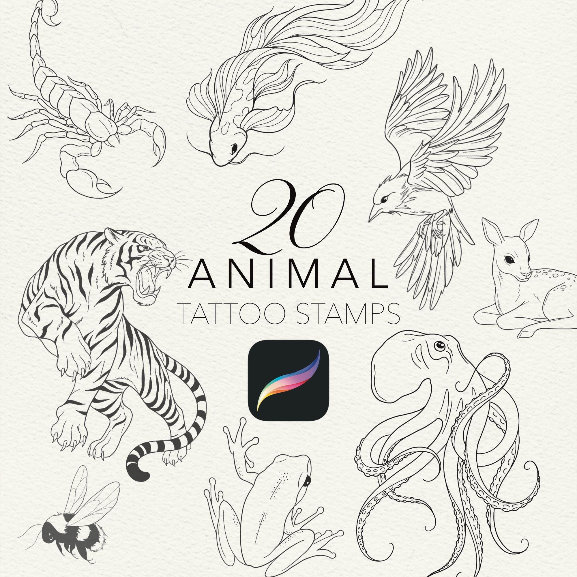 Animal tattoo - Etsy 日本