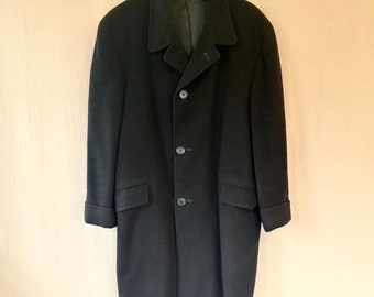 Vtg 44L 90s Gents Crombie/overcoat - Double Breasted “ a Luxurious