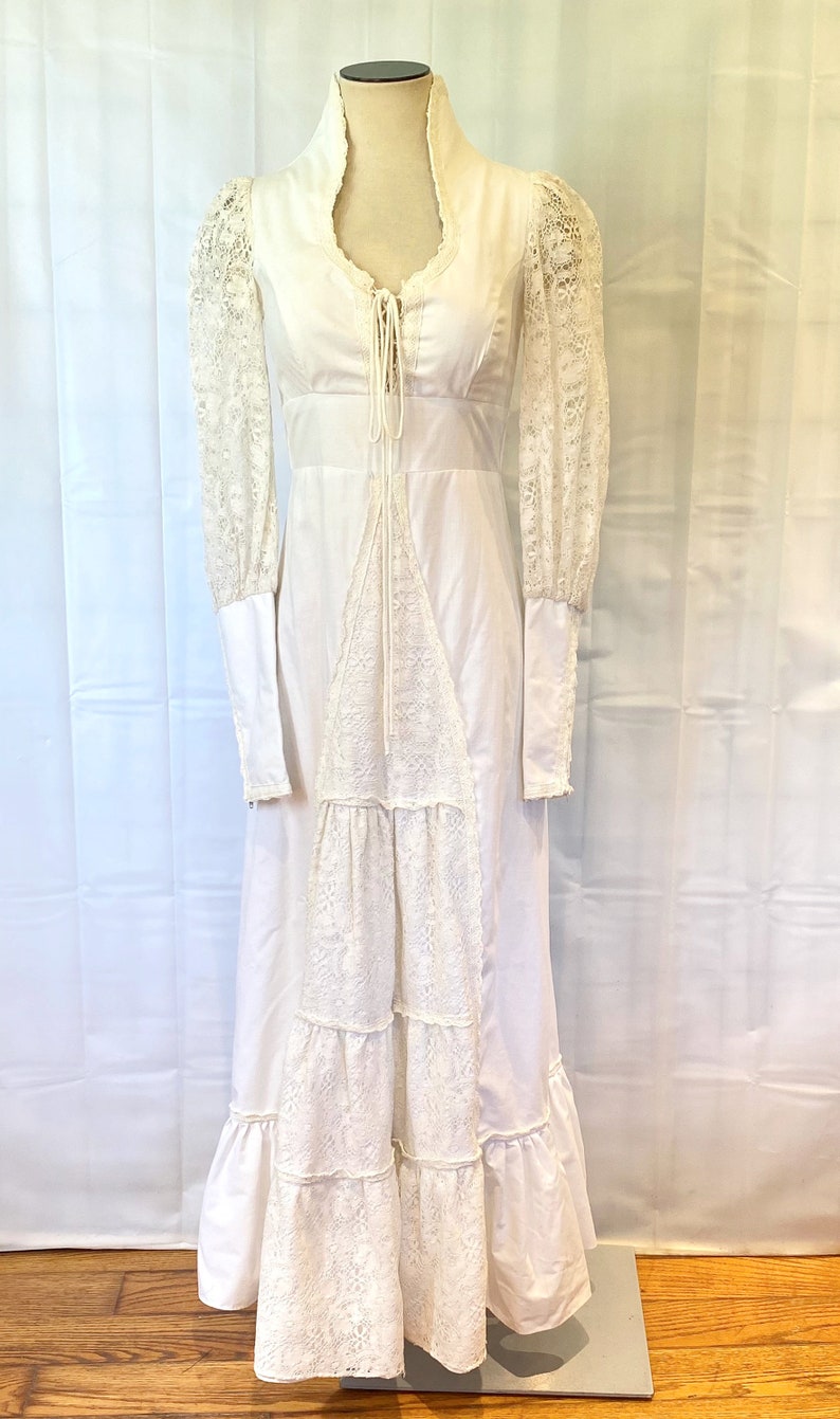 Vintage Gunne Sax Gown Maxi Dress 1970s Ivory Lace 32 34 Bust - Etsy
