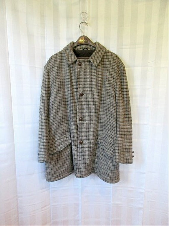 Vintage Wool Jacket Plaid Coat Oakbrook Sportswear