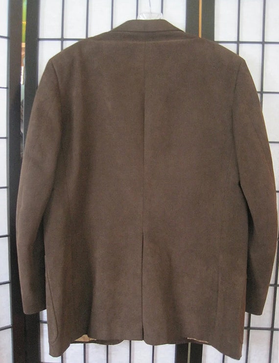 Mens Vintage 1970s Brown Jacket Ultrasuede Sport … - image 4