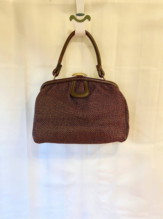 Vintage Tweed Purse Dead Stock by Kadin 1950s 196… - image 1