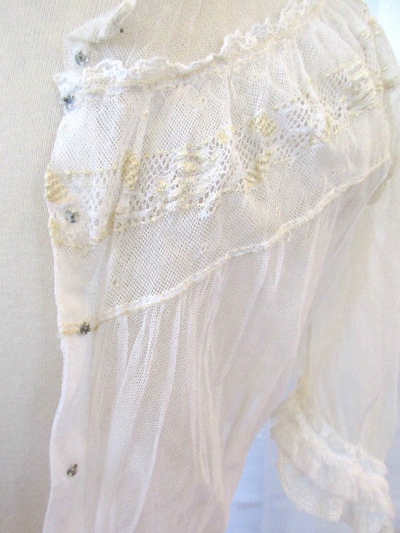 Antique Edwardian Vintage Tiered Dress 1900s 1910… - image 7