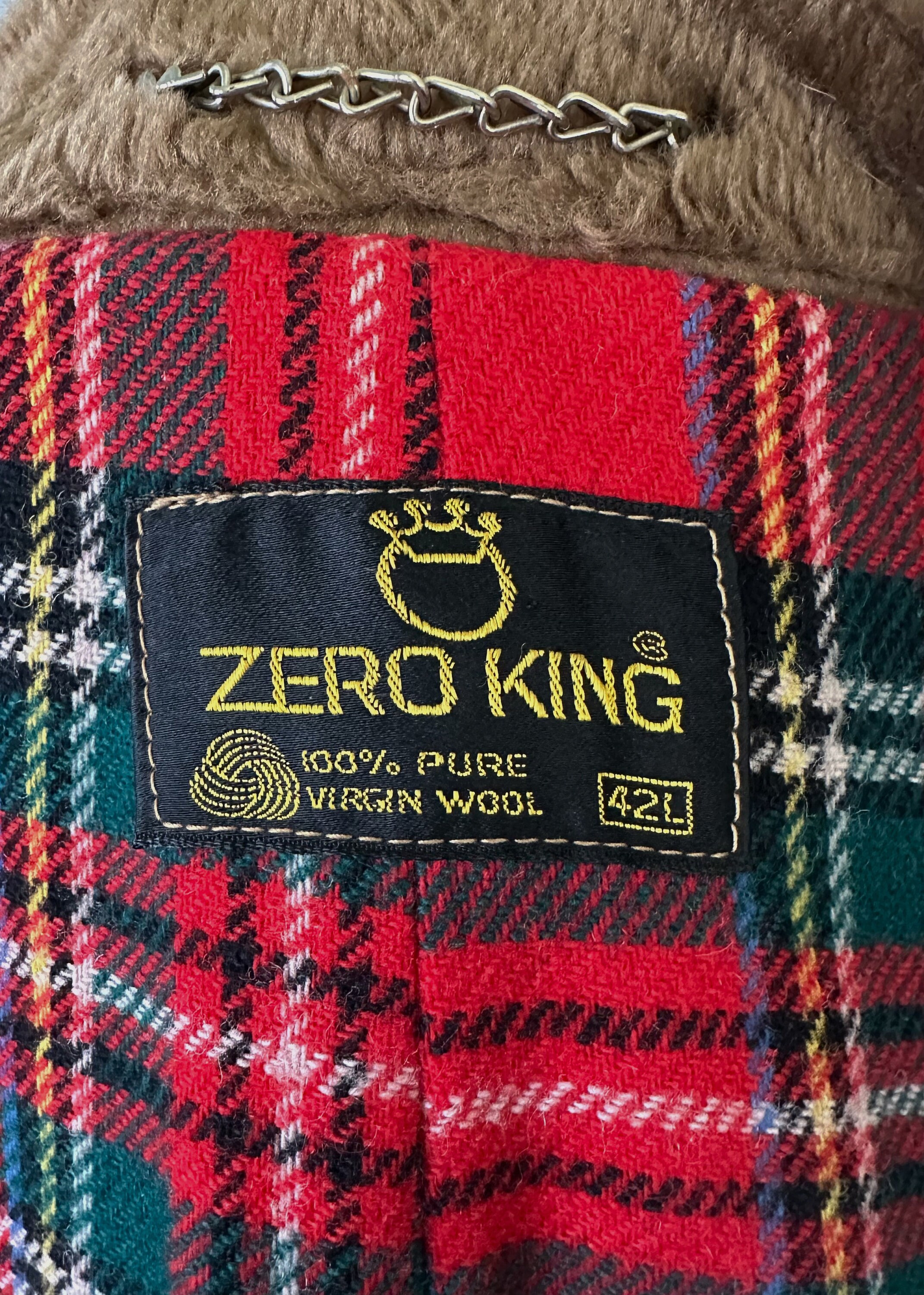 60s- winter king check wool jacket