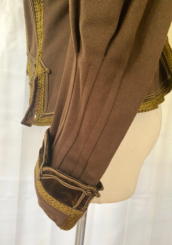 Antique Victorian Jacket  / Top 1890s Brown Wool … - image 8