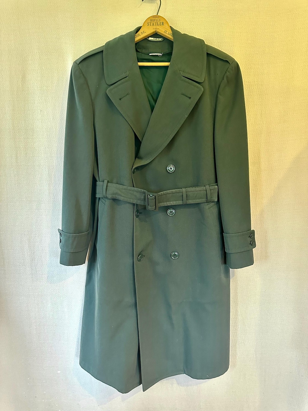 Army green military long wool coat 5218 Army green military long wool coat 5218