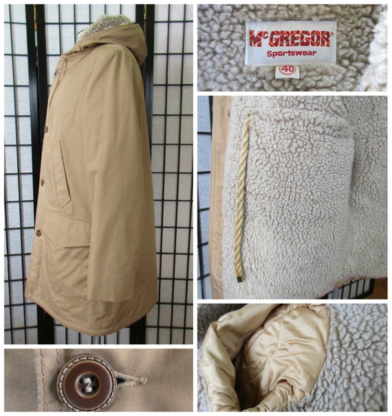Vintage Jacket Parka by Mcgregor Camel Beige 44 45 Chest 1970s 