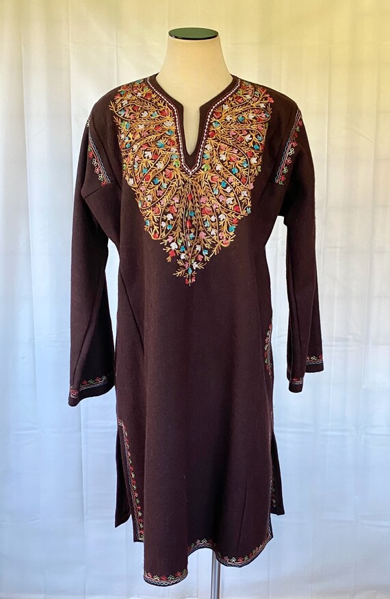 Vintage Wool Caftan Embroidered Robe by Champion … - image 2
