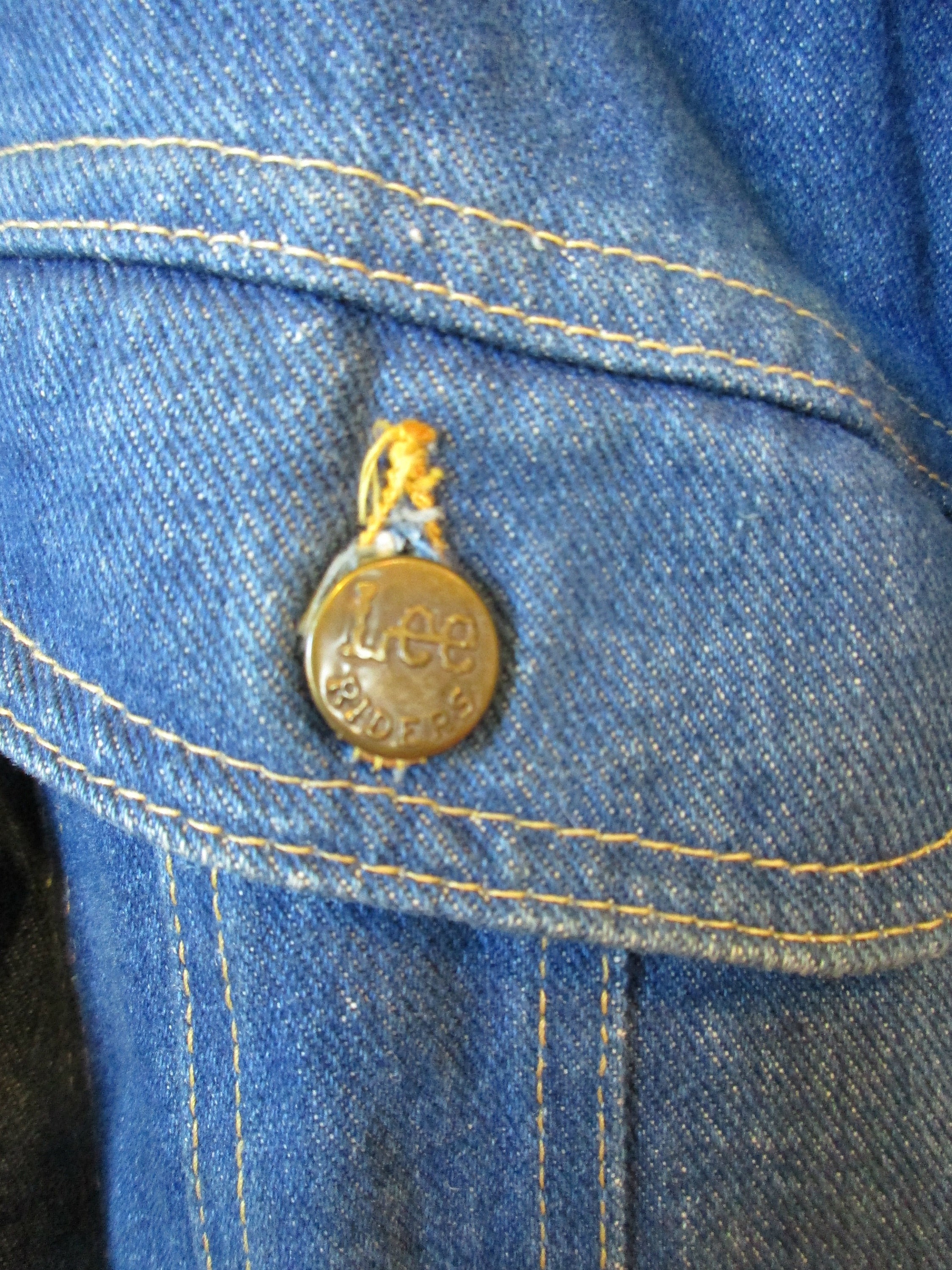 Vintage Denim Jean Jacket by Lee M.R. 1970s Blue Cotton 40 L / - Etsy