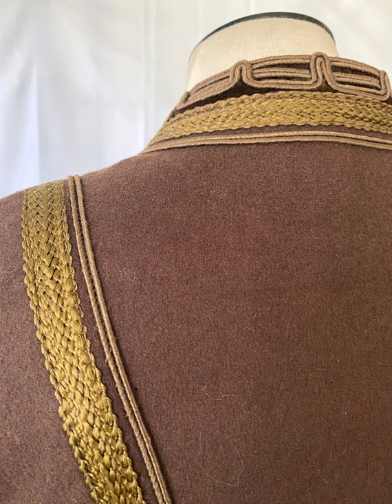 Antique Victorian Jacket  / Top 1890s Brown Wool … - image 6