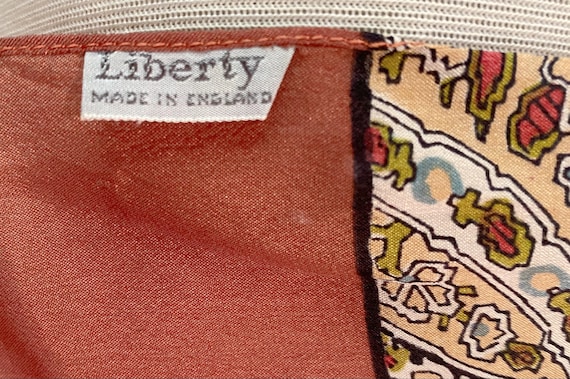 Vintage 1960s 1970s Liberty London Silk Scarf Blu… - image 7