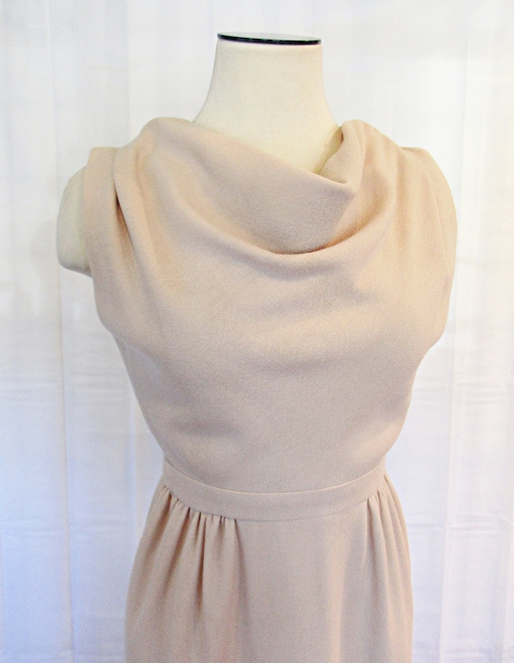 Vintage Suzy Perette Dress 1960s Beige 34 Bust 24… - image 6