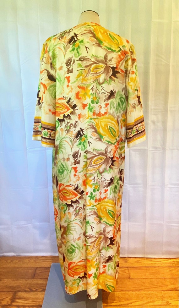 Vintage Caftan 1960s 1970s Loungewear Hostess Gow… - image 5