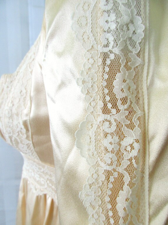 Vintage Gunne Sax Wedding Gown Satin Maxi Dress 1… - image 7