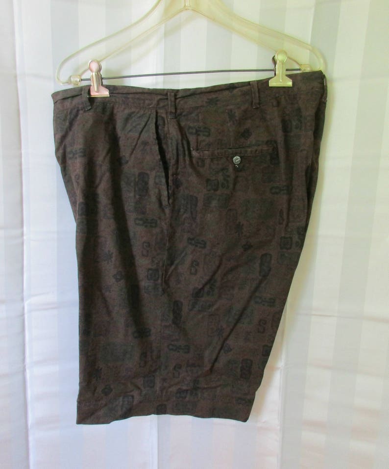 Vintage Mens Bermuda Shorts Atomic Tiki Print 1950s 1960s Etsy
