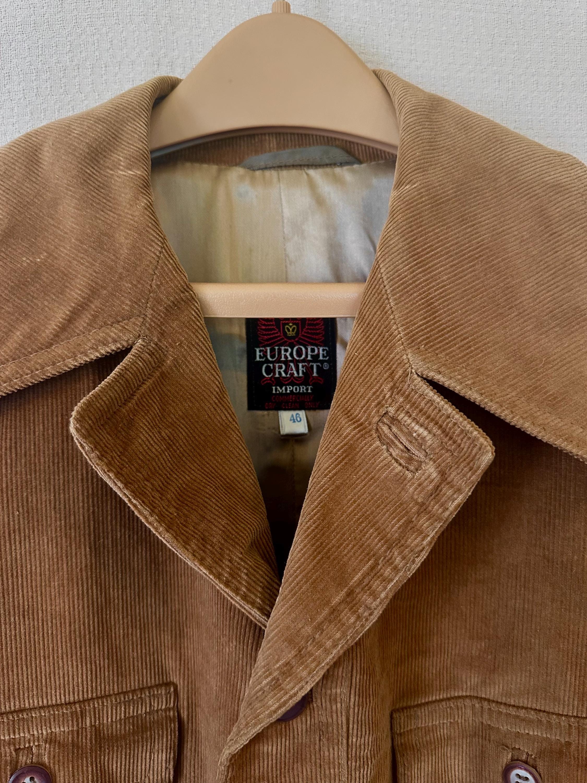 Vintage Jacket Sport Coat by Europe Craft 1970s 1980s Blazer