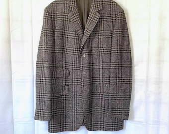 Reserved Vintage 80s Huntington Brown Herringbone Tweed 3 Roll 2