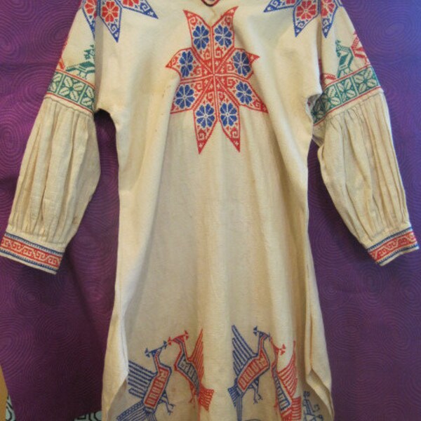 VINTAGE Dress Ethnic Embroidery South Central America Tunic