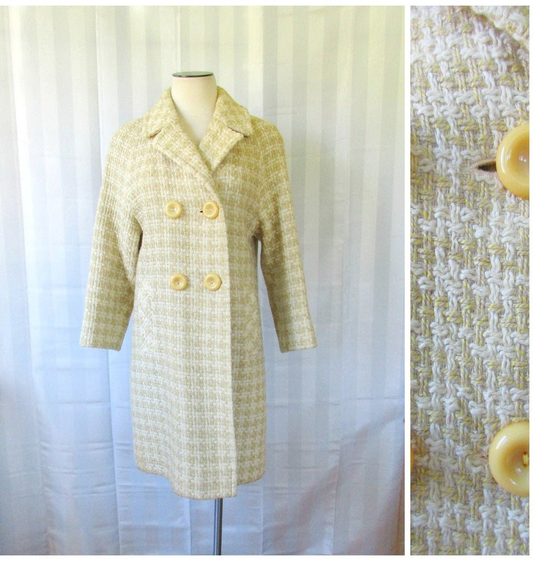 Vintage Coat 1950s 1960s Light Wool Spring Fall S M 36 Petite - Etsy