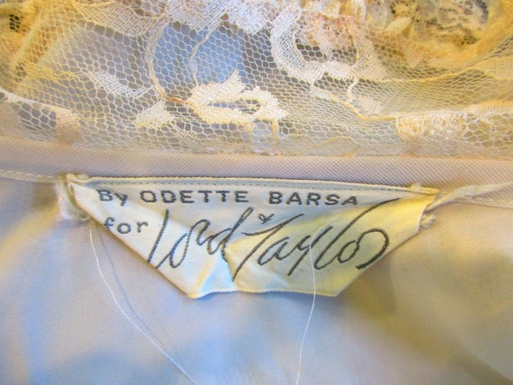 Vintage Peignoir by Odette Barsa Lace Lounging Go… - image 8