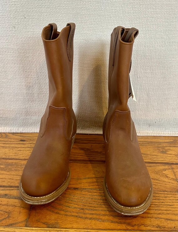Vintage Knapp Boots Dead Stock Cowboy Boot Tan Leather 10 D Mens