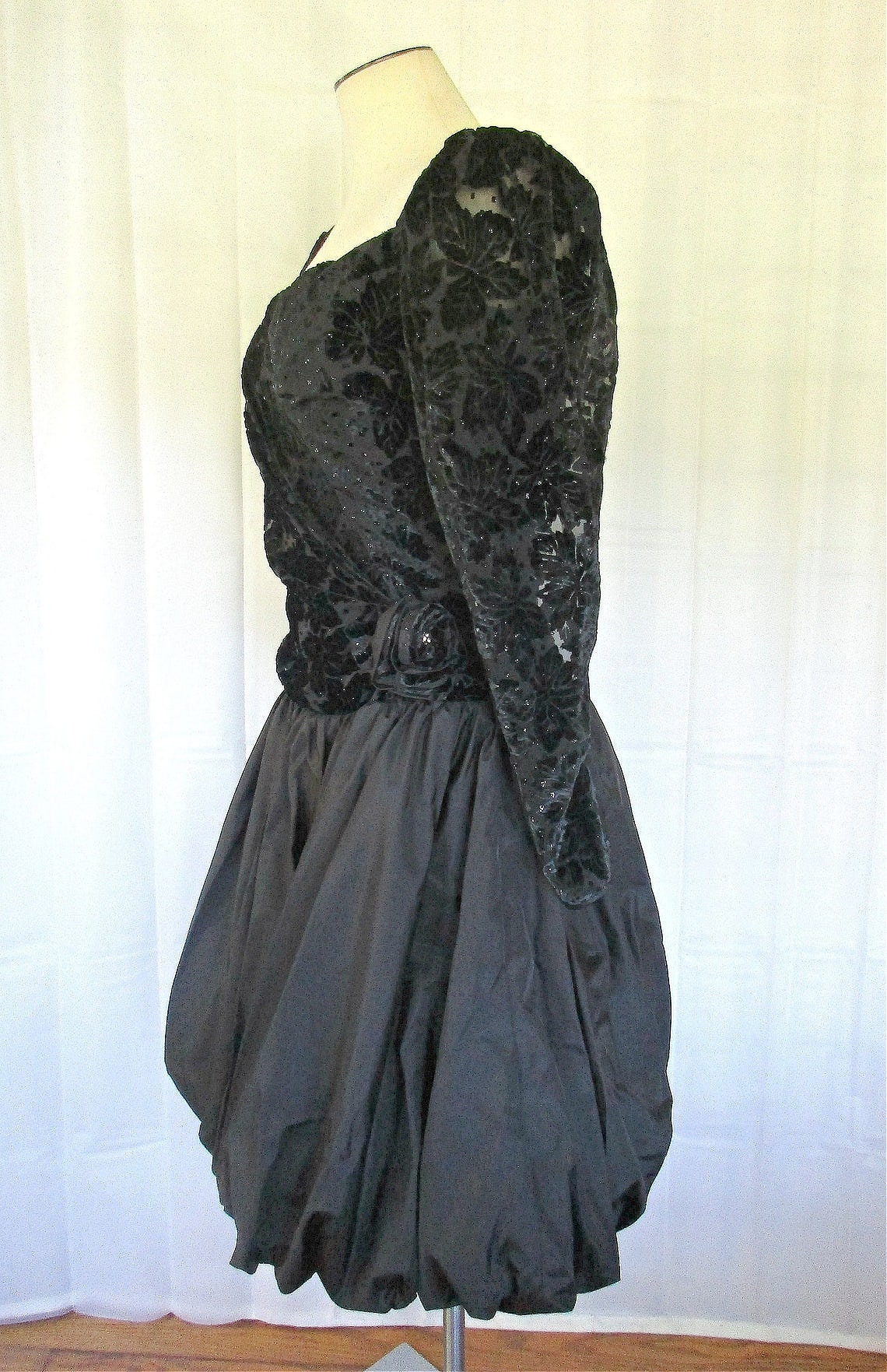 Vintage 80s Black & White CATTIVA by MAYA JORNOT Party Dress - 8