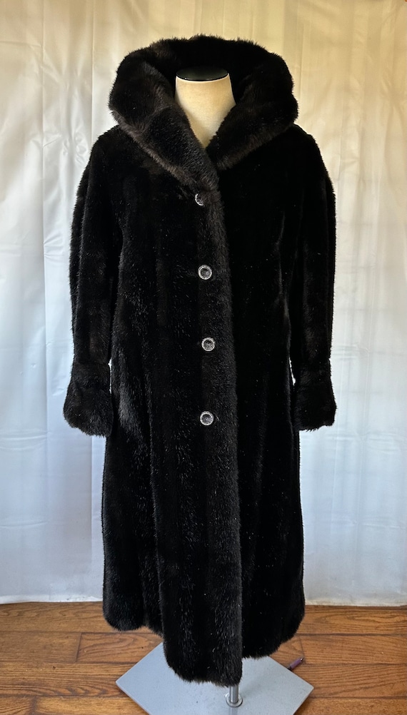 Vintage Faux Fur Coat by Russel Taylor 40 42  L X… - image 3