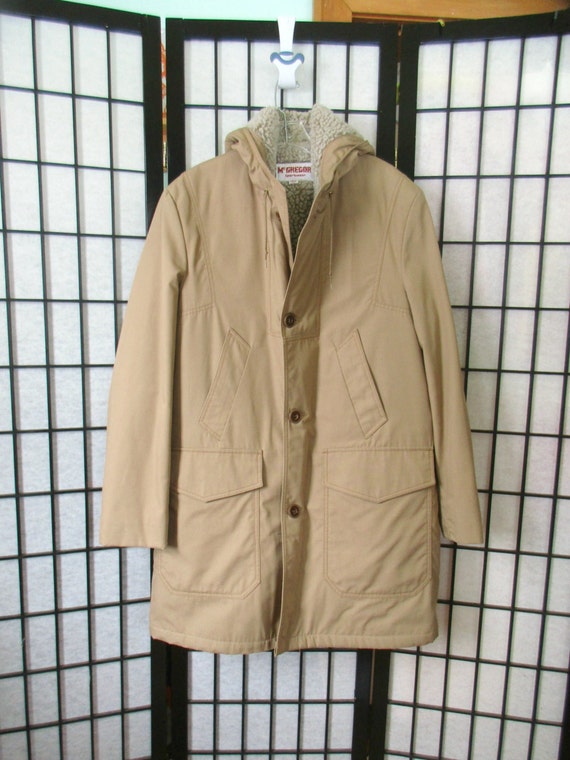 Vintage Jacket Parka by Mcgregor Camel Beige 44 45 Chest 1970s 