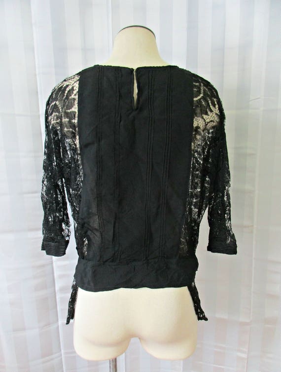 Vintage Art Deco Blouse 1920s 1930s Silk Crepe Bl… - image 7