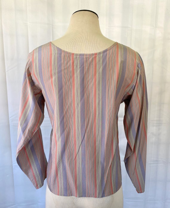 Vintage Silk Blouse by Ann Taylor 1980s V Neck 36… - image 5
