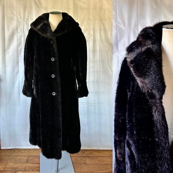 Vintage Faux Fur Coat by Russel Taylor 40 42  L X… - image 1